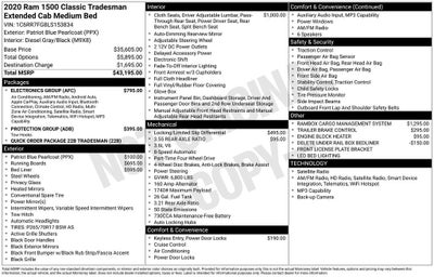 2020 RAM 1500 Classic Tradesman