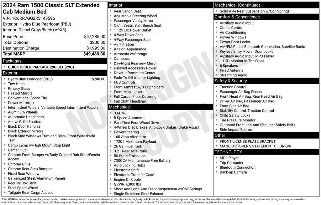 2024 RAM 1500 Classic SLT