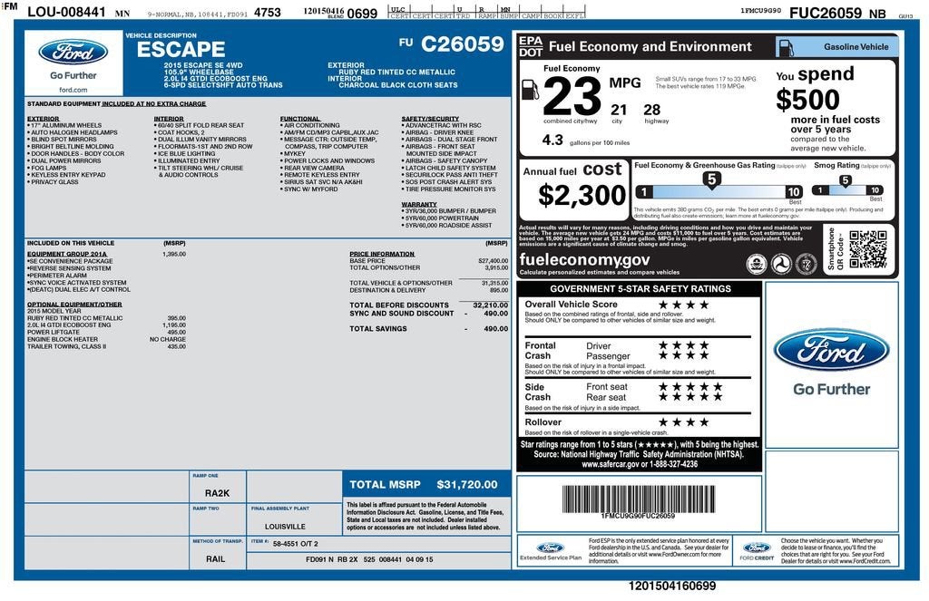 2015 Ford Escape SE