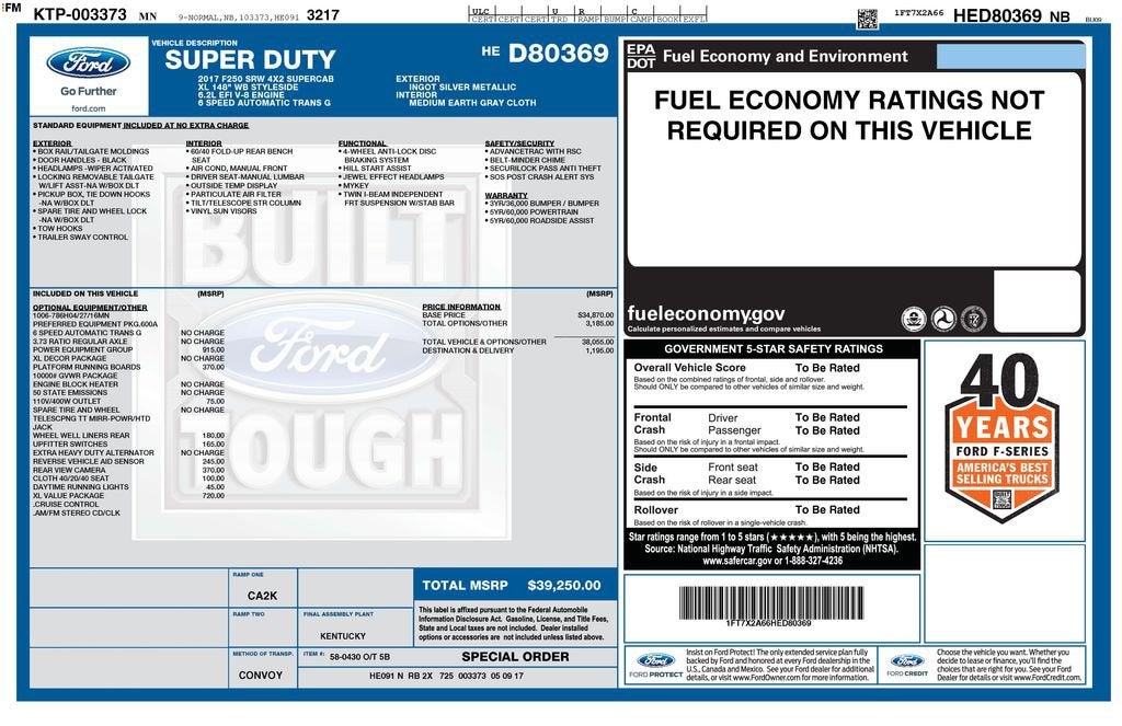 2017 Ford Super Duty F-250 SRW XLT