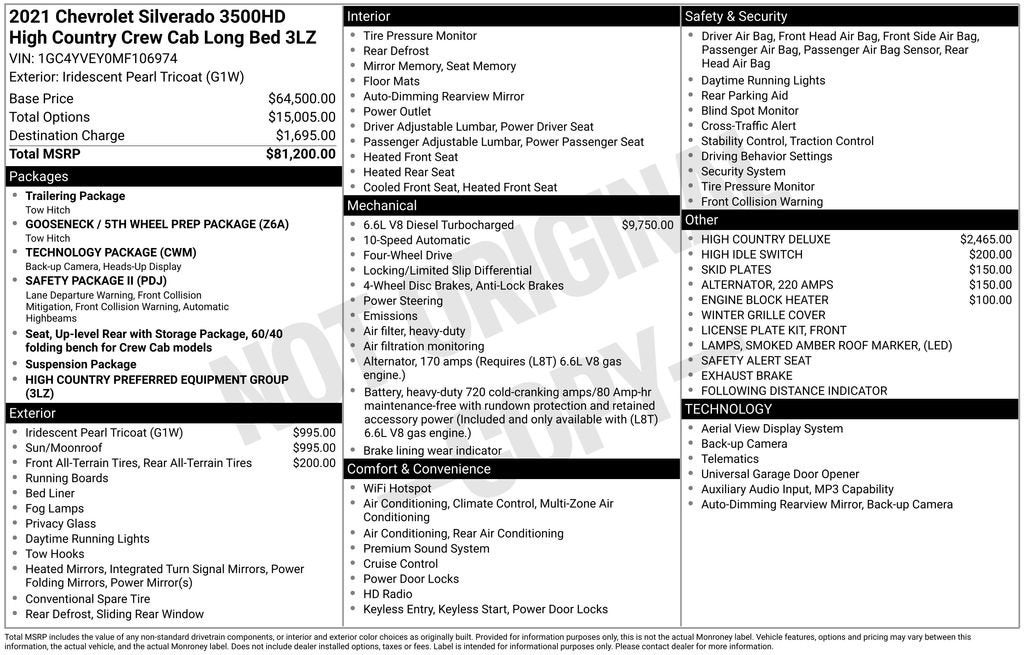 2021 Chevrolet Silverado 3500 HD High Country