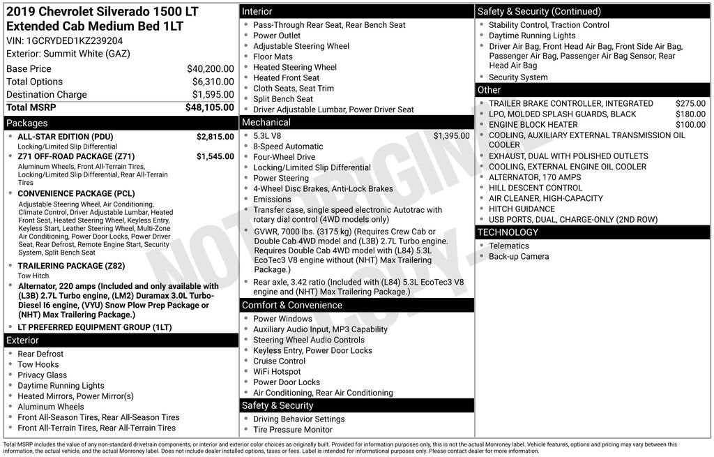 2019 Chevrolet Silverado 1500 LT