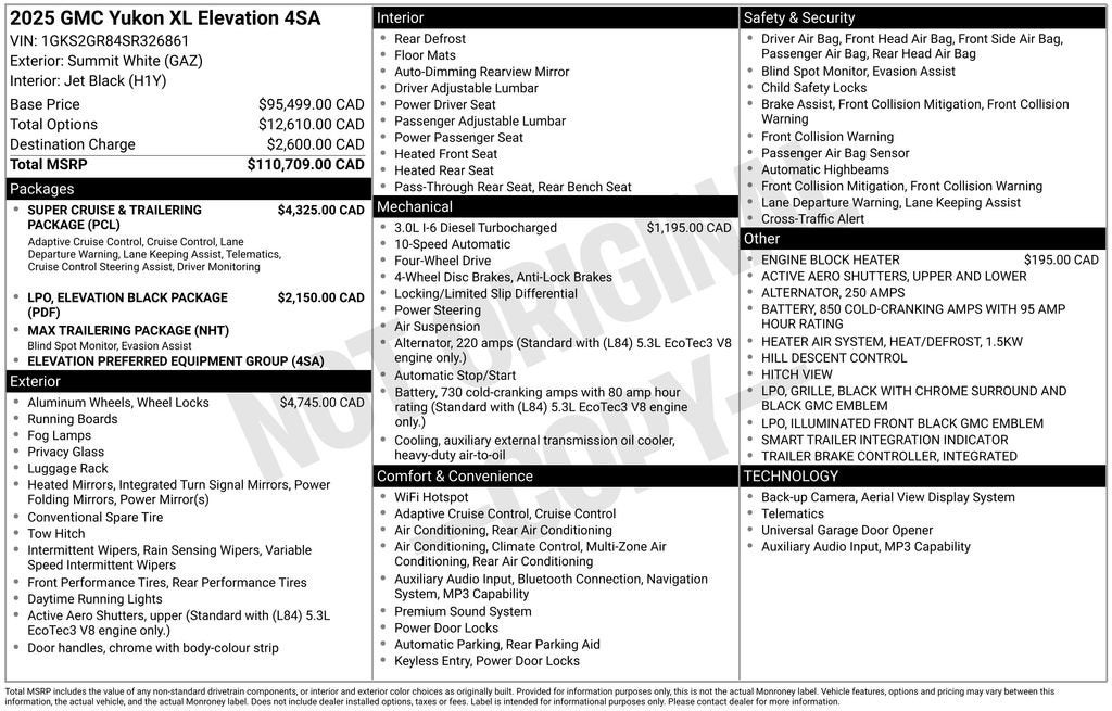 2025 GMC Yukon XL Elevation