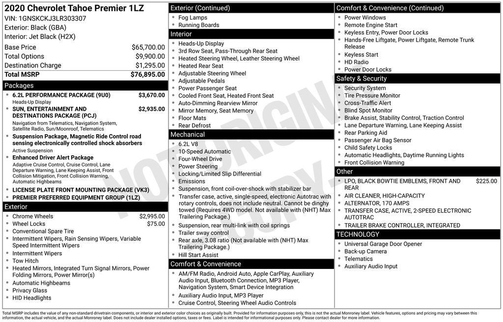 2020 Chevrolet Tahoe Premier