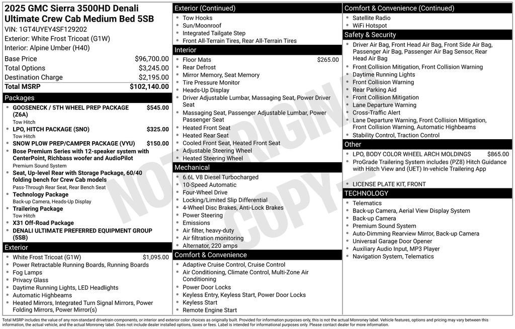 2025 GMC Sierra 3500 HD Denali Ultimate