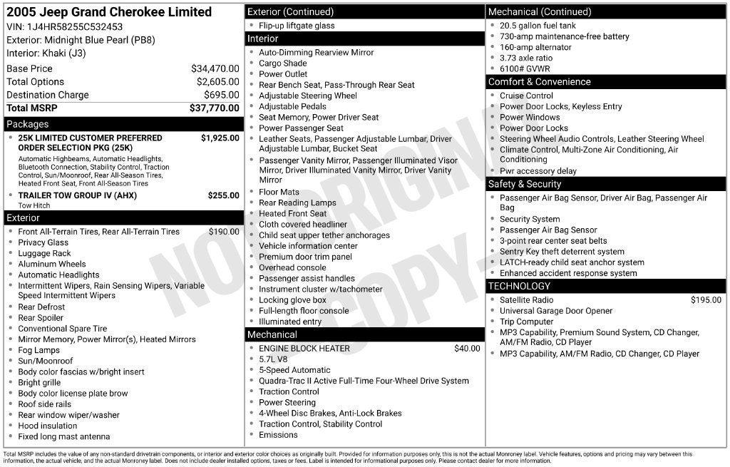 2005 Jeep Grand Cherokee Limited