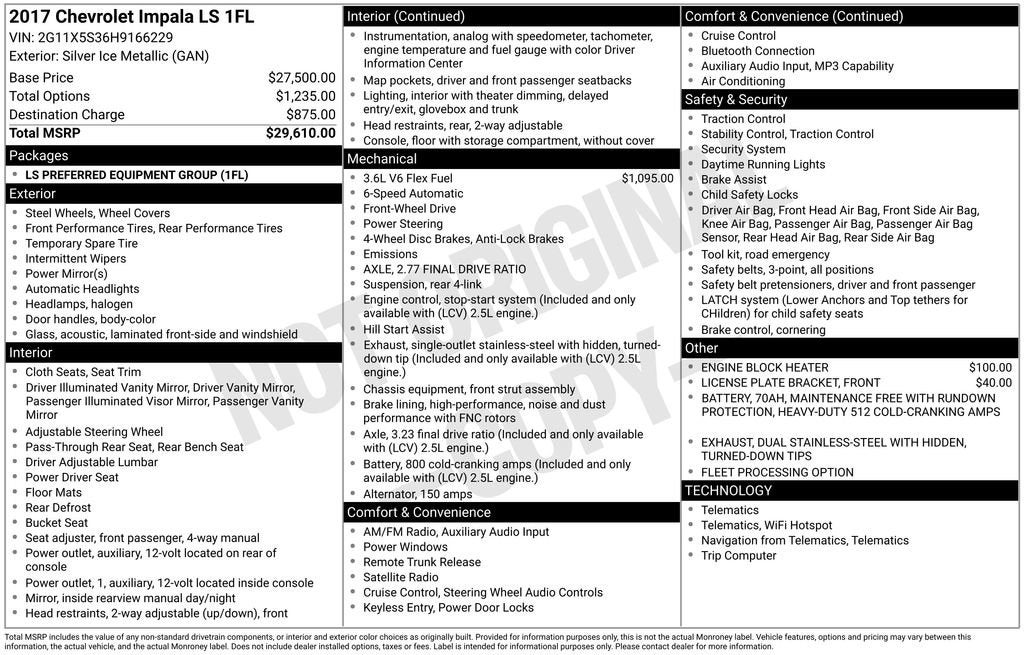 2017 Chevrolet Impala LS