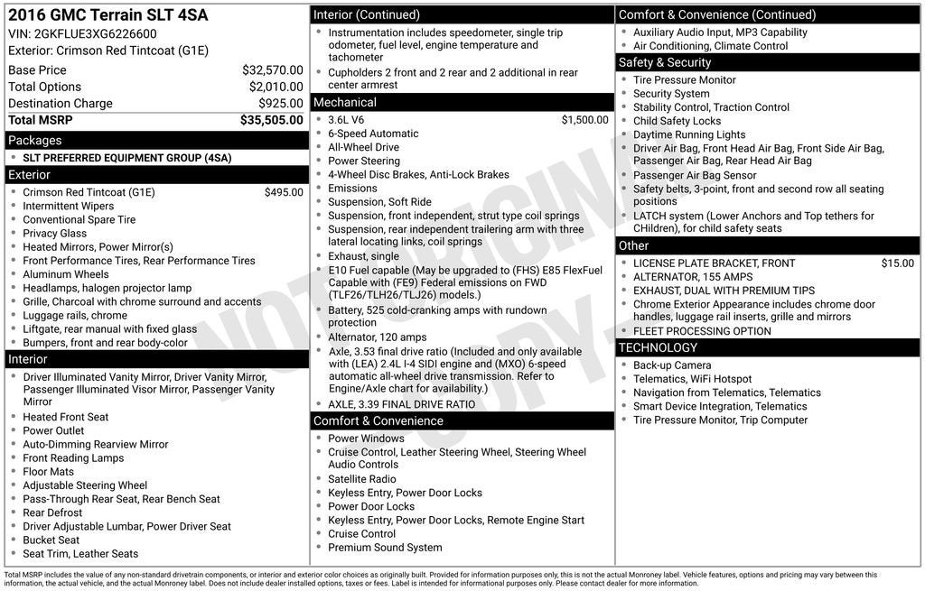 2016 GMC Terrain SLT