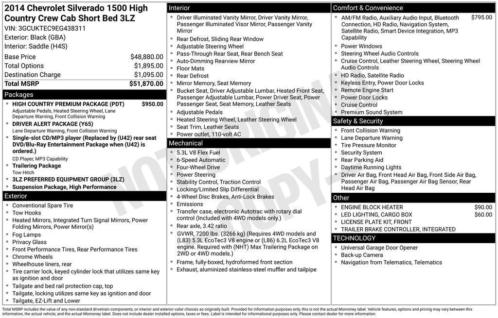 2014 Chevrolet Silverado 1500 High Country