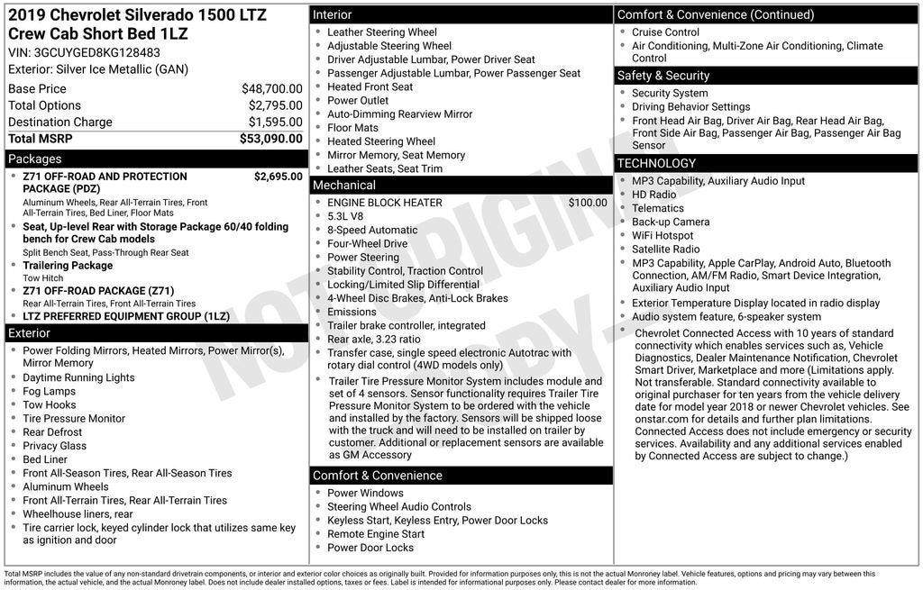 2019 Chevrolet Silverado 1500 LTZ