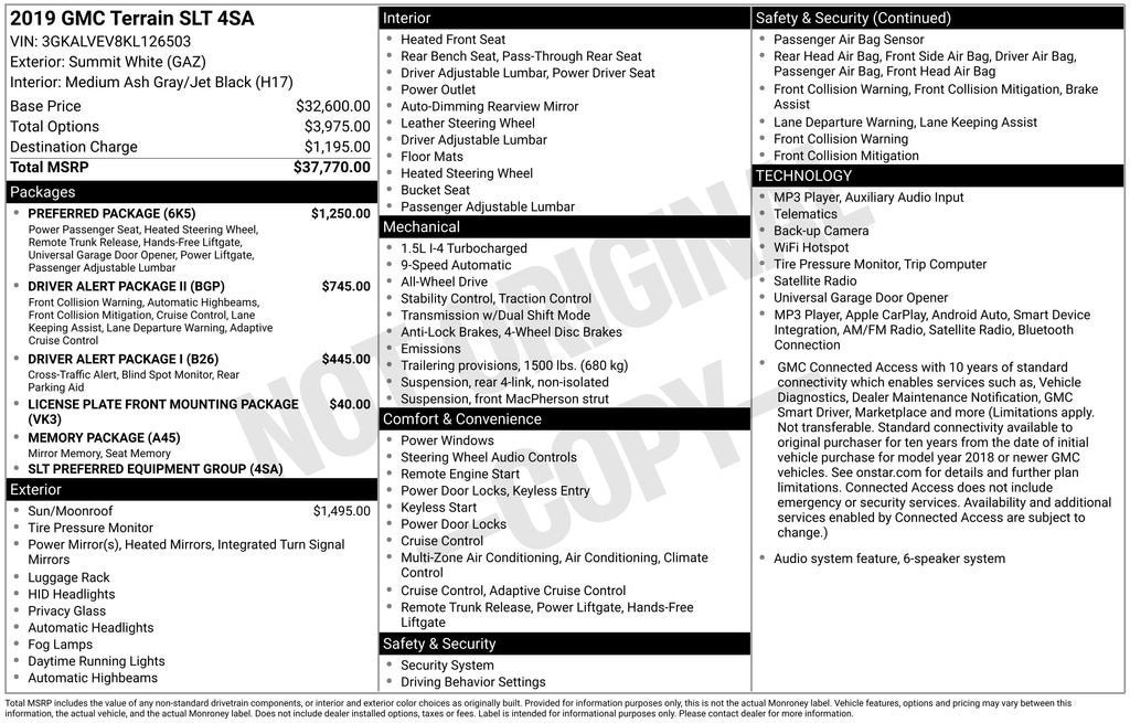 2019 GMC Terrain SLT