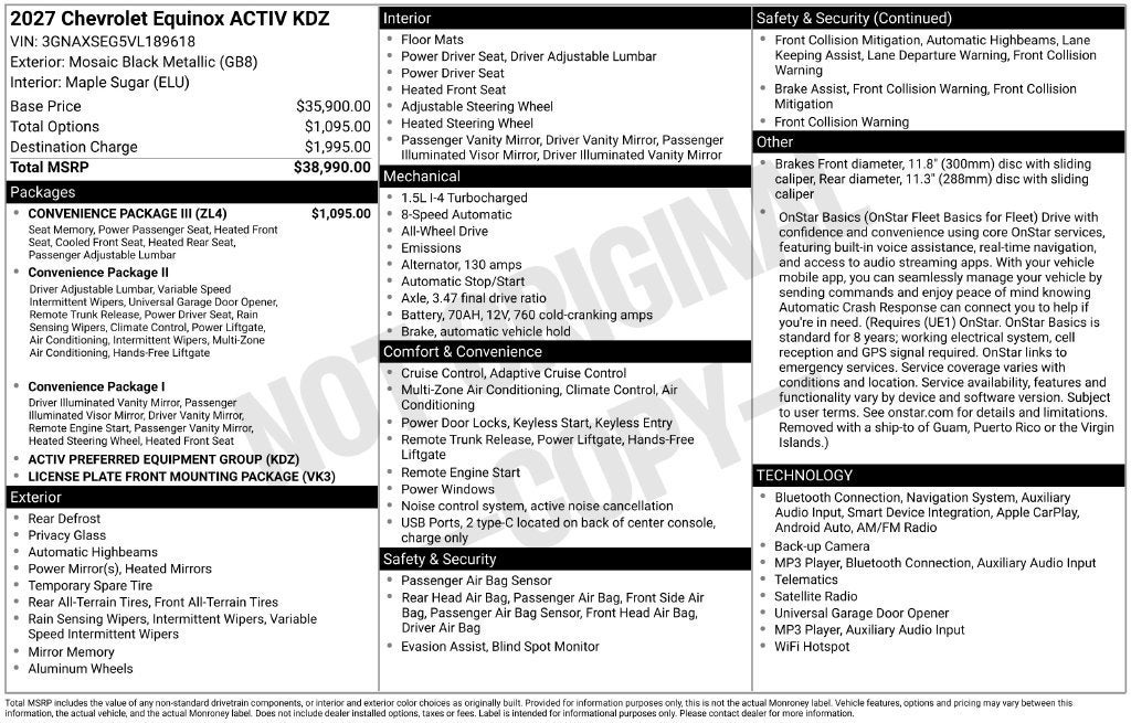 2027 Chevrolet Equinox ACTIV