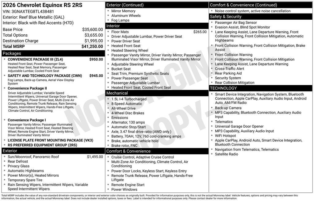 2026 Chevrolet Equinox RS