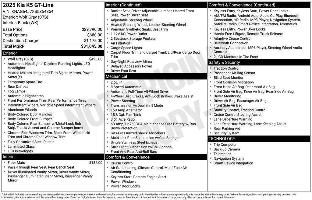 2025 Kia K5 GT-Line