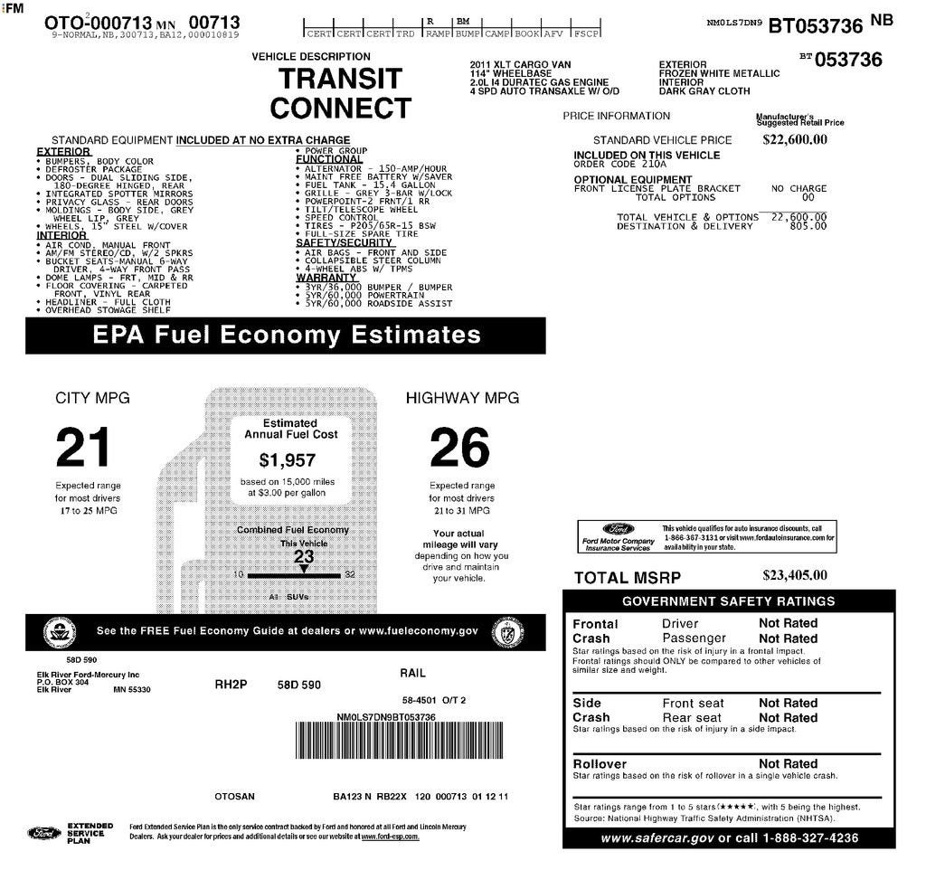 2011 Ford Transit Connect XLT